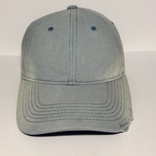 Distressed Baseball Cap Dad Hat Adjustable Strapback Gray Cotton Vintage Style