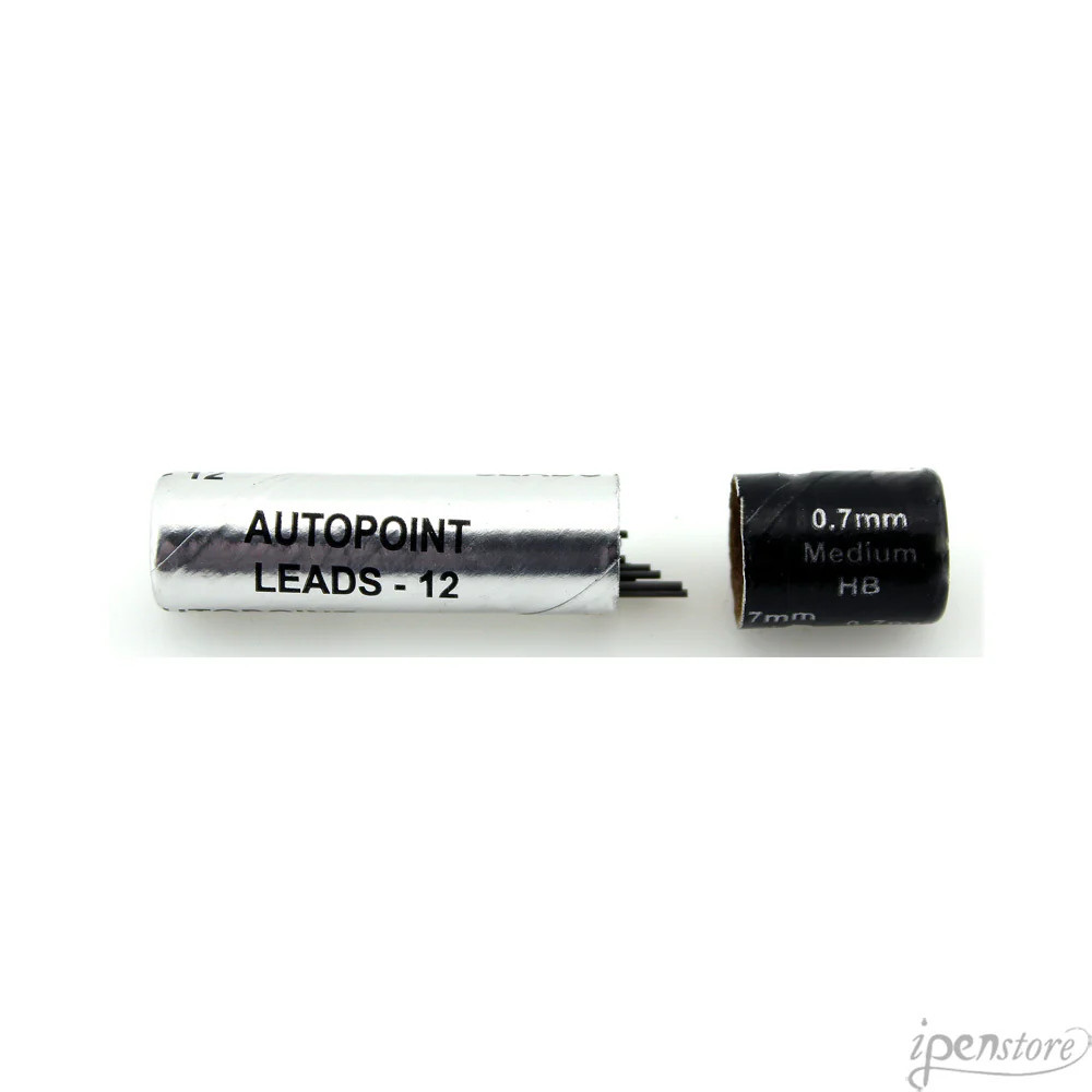 Tb/12 Autopoint 0.7 mm Graphite Lead 1-3/8", 871-1, Black HB (Medium)