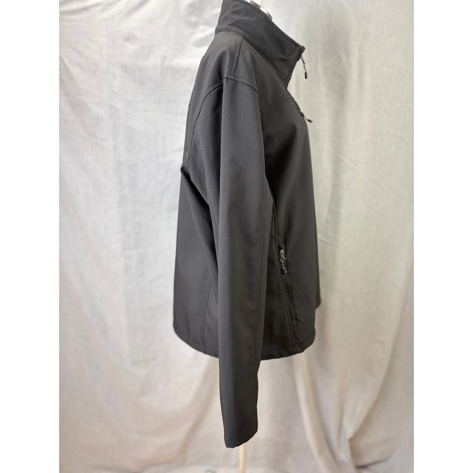 Swiss Tech Black Fleece Lined Softshell Full Zip Jacket Mens XL - product detail image 5
