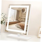 12In Lighted Makeup Mirror, Tabletop Mount, Modern Style, 10X 12in-white