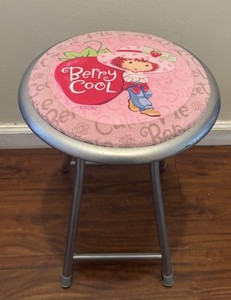 Vintage Strawberry Shortcake Berry Cool Folding Stool 18"
