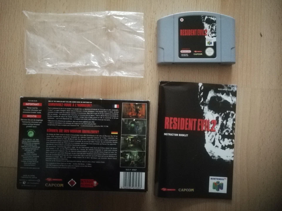 N64 Resident Evil 2 (OVP Nintendo 64 PAL Box Karton Anleitung) - Bild 2 von 3