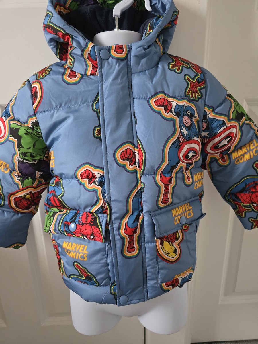 Asda George Boys Kids Marvel Captain America Fleece Lined Jacket