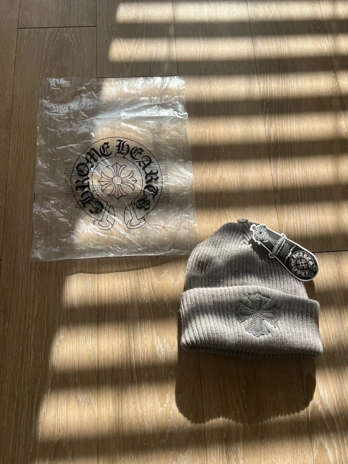 Chrome Hearts Unisex Grey Knit Beanie in Gray