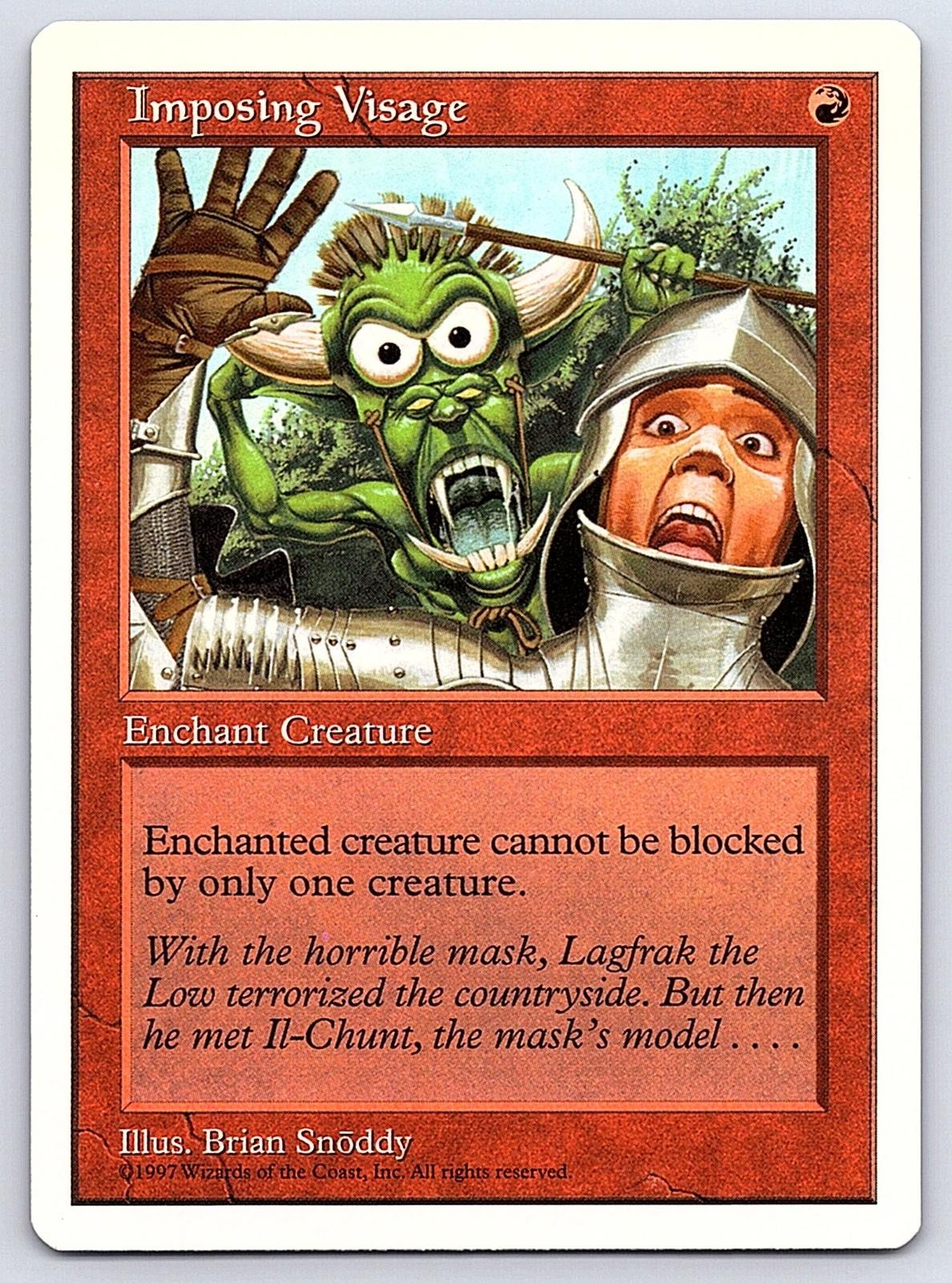 Imposing Visage Common Fifth Edition Magic: The Gathering Lightly Played