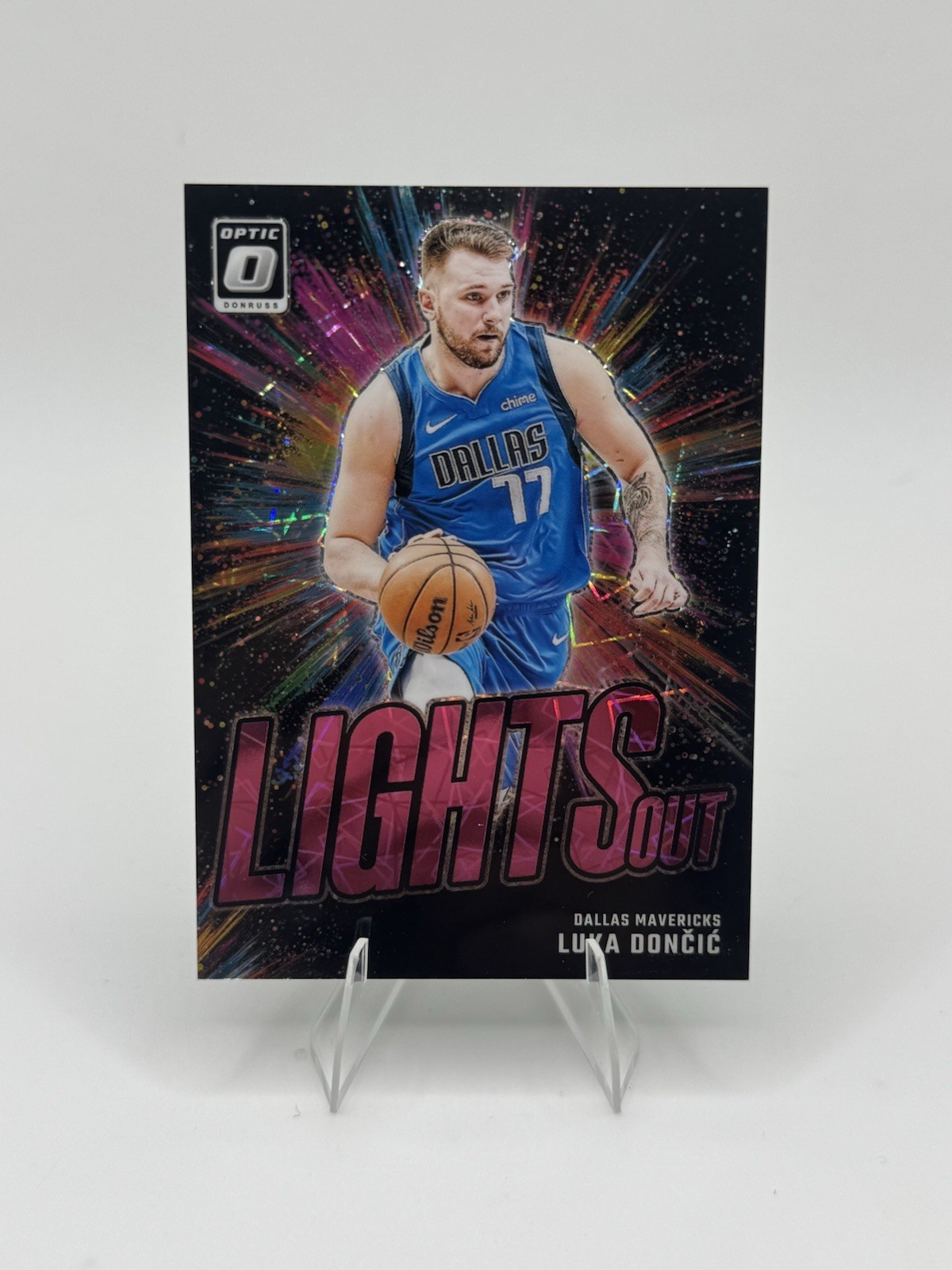 LUKA DONCIC 2024-25 DONRUSS OPTIC LIGHTS OUT PINK VELOCITY /79