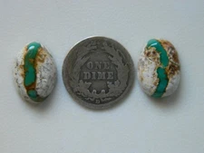 Natural Nevada Stone mountain ribbon turquoise  cabochon set