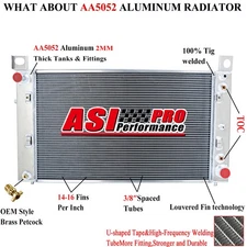 3 Row Aluminum Radiator For 1999-2014 2003 2007 Chevy Silverado 1500/2500 HD