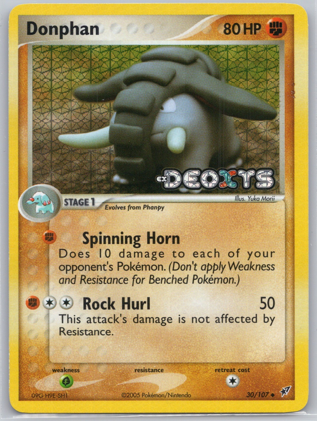 Donphan Reverse Holo 30/107 Uncommon Deoxys Yuka Morii NM