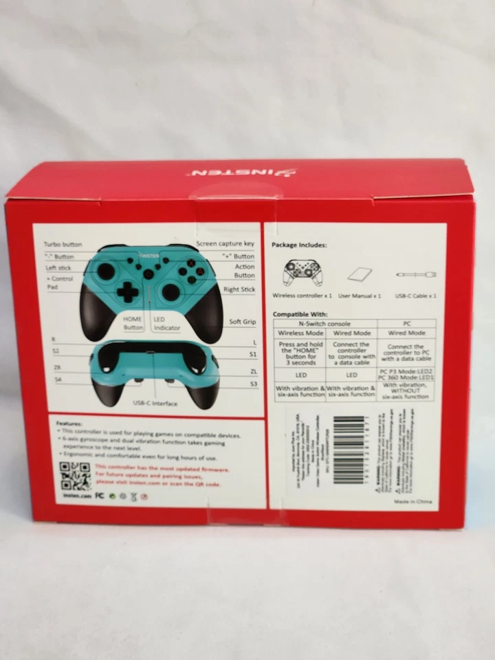 Insten Wireless Pro Controller for Nintendo Switch/OLED/Switch Lite NEW In Box - Image 2 of 4
