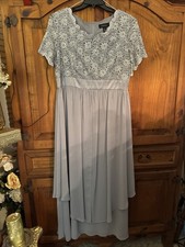 Silver R M Richards Style 5570 Formal Dress- Size 16