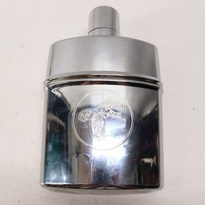WILD TURKEY Flask 200ML Glass Lined Chrome Sleeve Twist Top Kentucky Bourbon
