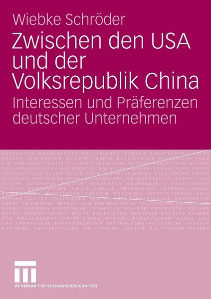 Zwischen Den USA Und Der Volksrepublik China Wiebke SchröDer-image