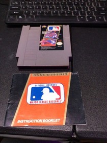 Nintendo NES Major League Baseball, MLB Cartridge Video Game 1987 And Manual