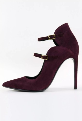 Lerre Burgundy Suede Pumps Sz. 36