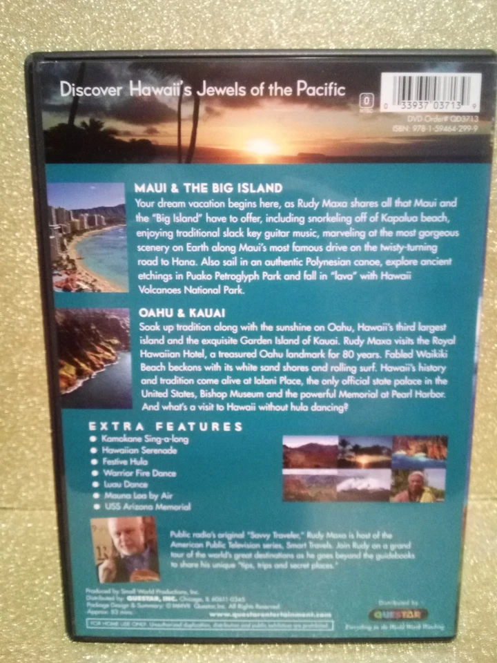 (1-1392) "HAWAII TO THE MAX with RUDY MAXA" DVD / PRE-WATCHED / 2007 / TRAVEL Foto 4 de 4