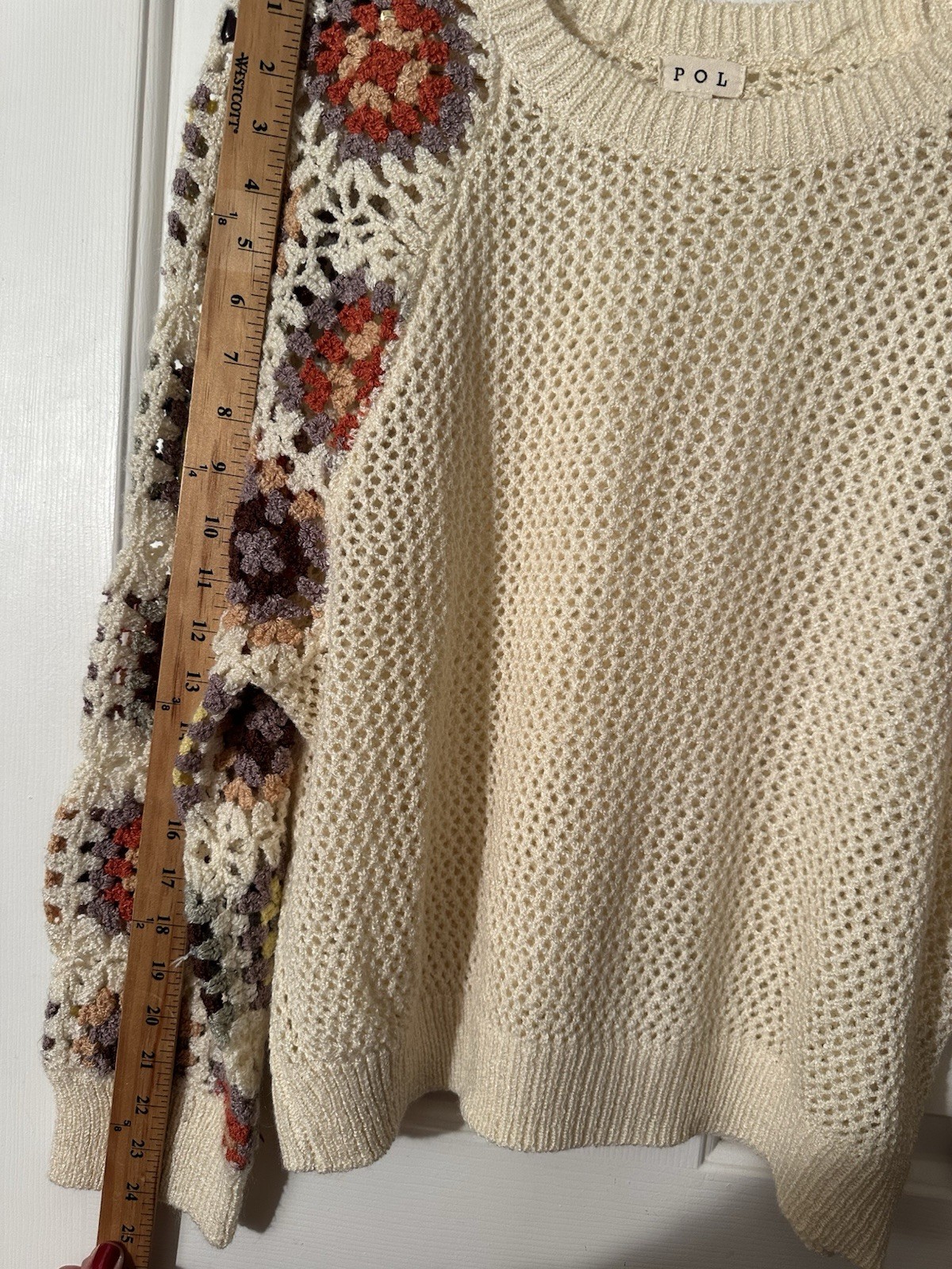 POL Sm Grandmacore Patchwork Thick Raglan Sleeve … - image 8