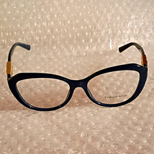Tiffany  Co. TF2241-B 8396 Blue Cat Eye Full Rim Plastic/Metal Frames 54-16