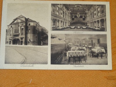 Postcard - postcard Stuttgart in Württemberg - restaurant Liederhalle - ballroom