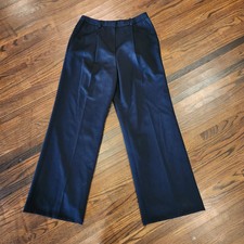 Brooks Brothers Womens 100 Wool Trousers Sz 10 Navy Blue Navy Pants
