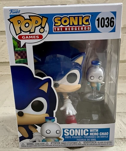 1036 Funko Pop! Games Sonic the Hedgehog - SONIC WITH HERO CHAO Vinyl Figure NIB