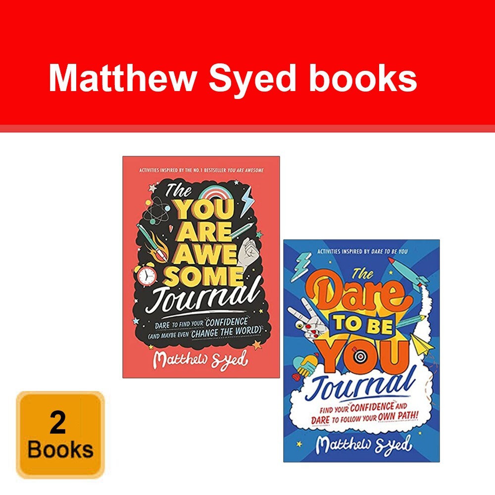 Matthew Syed 2 Books Collection Set The You Are Awesome & Dare to Be You Journal