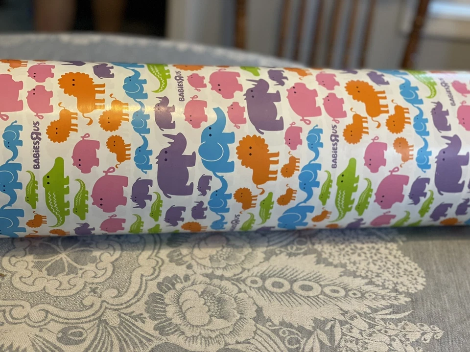 Huge Roll TOYS/ Babies R Us ANIMAL PRINTS WRAPPING GIFT PAPER roll 30 by 6 NEW - Image 4 of 4