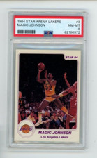 1984 Star Arena Basketball Magic Johnson #D3 PSA 8
