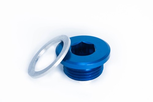 Gewindeverschluss M10x1,0 Gewindestopfen Blau eloxiert - Picture 2 of 4