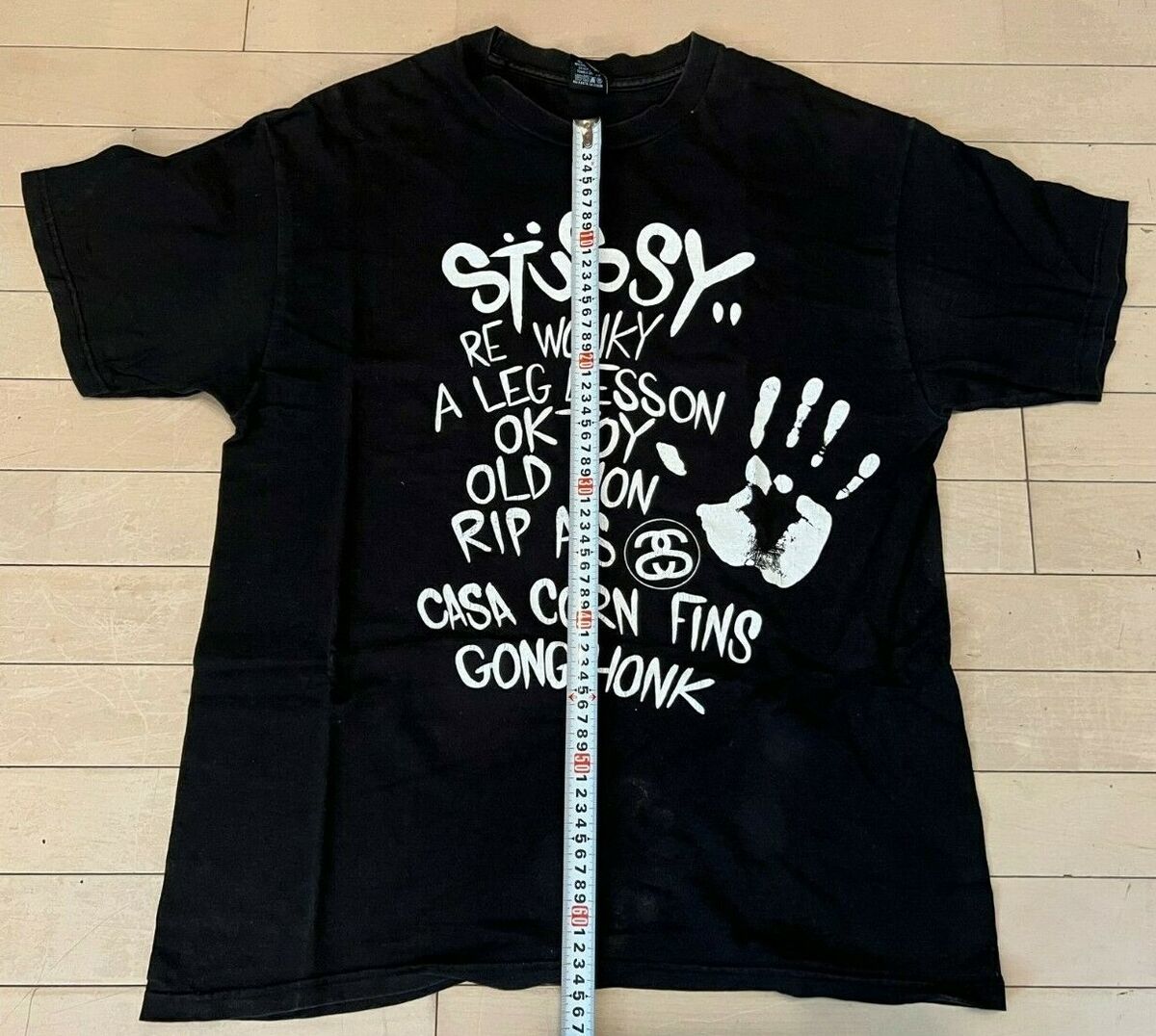 2006 Vintage Stussy x KAWS Graffiti World Tour Black White T 2006 Vintage Stussy x KAWS Graffiti World Tour Black White T