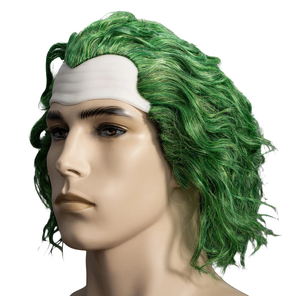 Adulto Psico Payaso Broma Villano Peluca Pelo Verde Disfraz Halloween Juegos con disfraces Foto 2 de 4
