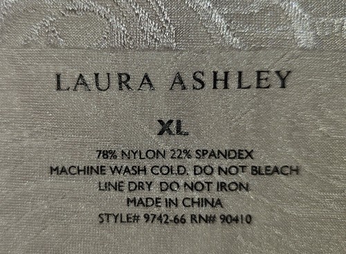 Laura Ashley Laser Cut No-Show Mid-Rise Hipster Panty Size XL 9742 Oyster Gray - Picture 4 of 4