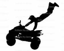 ATV Four Wheeler Birthday ~ Edible 2D Fondant Cake Cupcake Topper ~ D21757 *