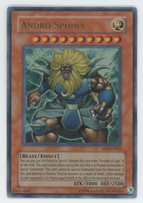 Andro Sphinx EP1-EN002 Ultra Rare Holo Exclusive Pack Promo Yugioh 2004