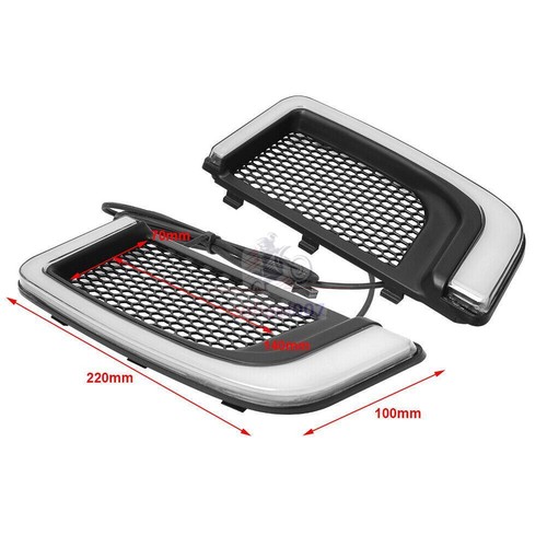 For 2015-2023 Harley Road Glide Windshield Trim&Headlight Vent&Lower LED Light - Picture 14 of 18