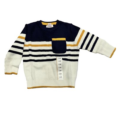 Toddler Boys' Colorblock Pullover Sweater Cat Jack Cream 18M