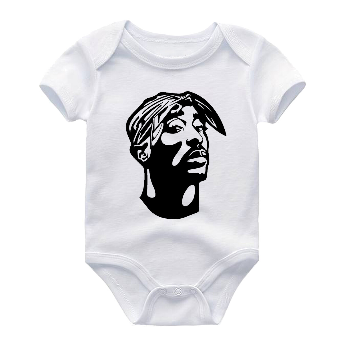 Wearing Tupac Baby Onesie Tupac 2pac Rapper Pop Art Style Summer