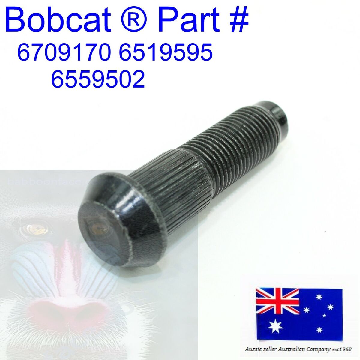 【ひじ】 fits Bobcat Wheel Bolt Stud splined Hub Axle bolt 6709170
