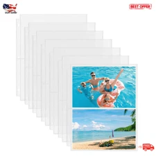 30 Pack Photo Sleeves for 3 Ring Binder Clear Plastic Album Refill Pages 5x7