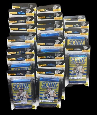 18 2022 Panini Score Football Blister Packs 2 Factory Packs + 3 Assorted Per
