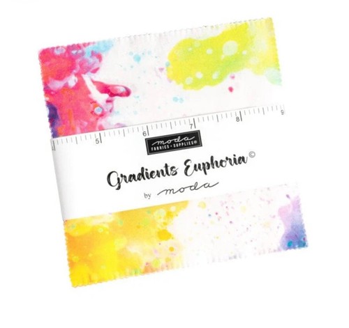 MODA BRAND NEW RANGE Gradients Euphoria Charm Pack 42 x 5 inch Squares - 第 1/2 張圖片
