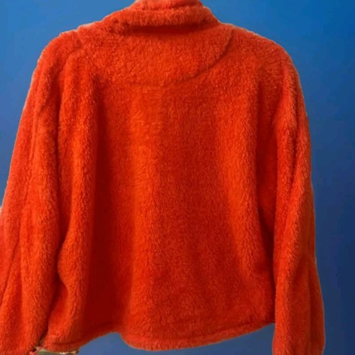 Free People Movement XS Big Sky hochgeschlossener orangefarbener Pullover Fleecejacke neu mit Etikett $ 98 - Bild 5 von 6