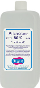 Milchsäure rechtsdrehende (L(+) 80% Lactic Acid AHA E270 1000 ml HDPE-Flasche