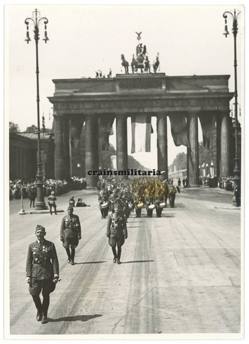 Orig. PRESSE Foto Parade Legion Condor Spanien Offiziere in BERLIN 1939