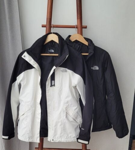 The North Face womens 3 in 1 Triclimate Jacket White And Black- Medium - Picture 1 of 8