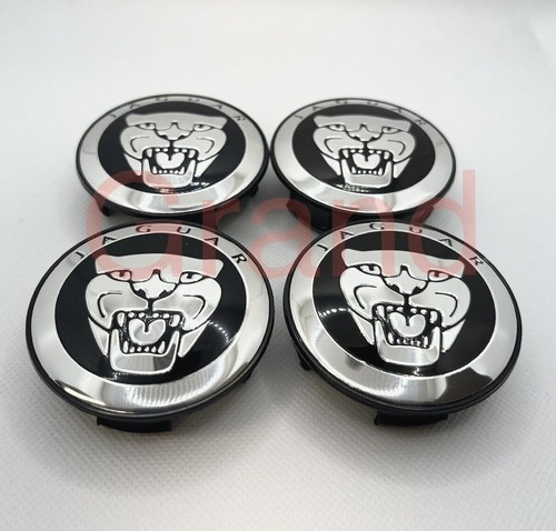 Jaguar Wheel Center Caps Black &Air Caps 59mm S-Type X-type XF XJ8 XEL XJ XK - Picture 7 of 15