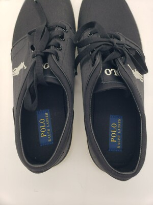 POLO Ralph Lauren Sneakers, Faxon Low Top, Black, Men\'s 11.5 D, Canvas Boat Shoe POLO Ralph Lauren Sneakers, Faxon Low Top, Black, Men main image 4