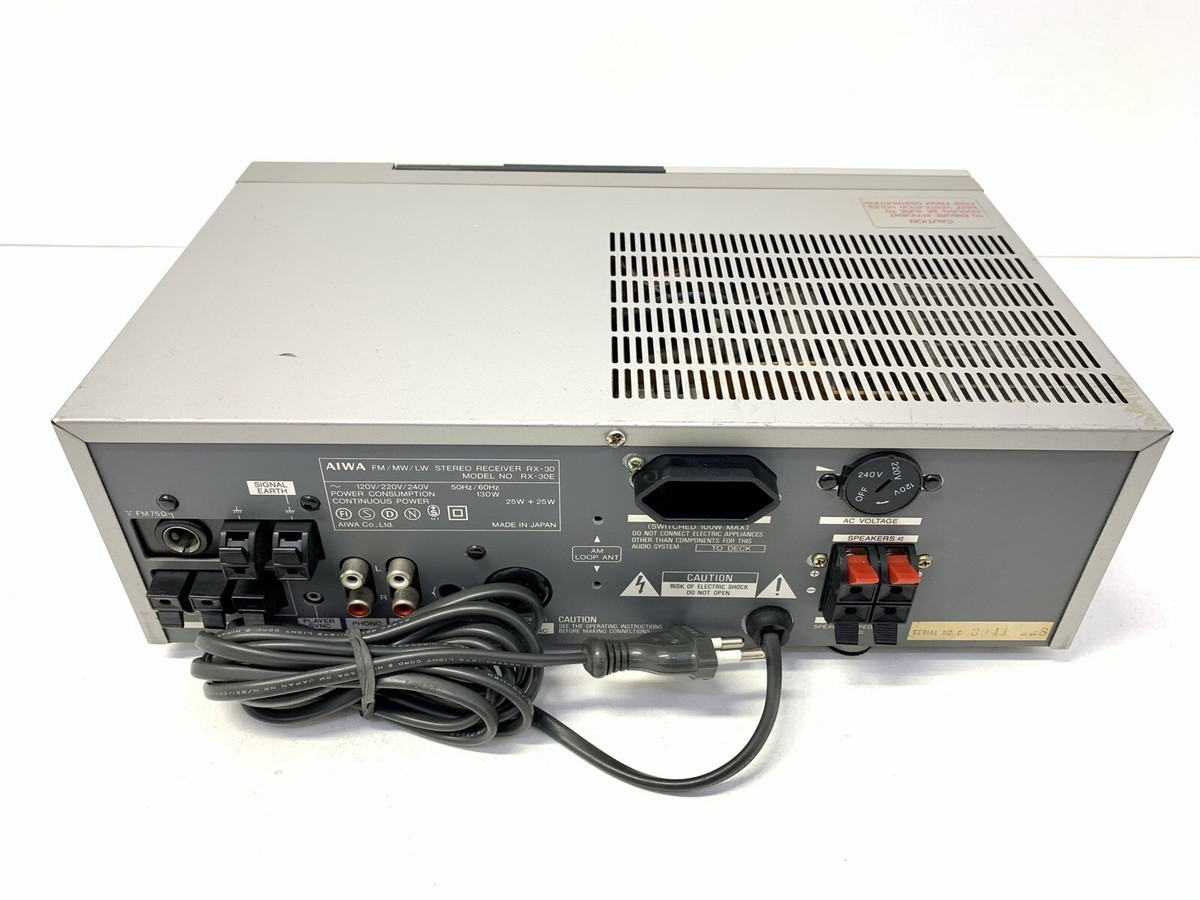 AIWA RX-30 FM MW LW Stereo Receiver 25 Watts RMS Vintage 1983