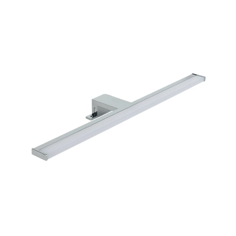 Specchio bagno cornice alluminio spazzolato 120 100 80 cm e lampada LED 30 60 - Immagine 3 di 4