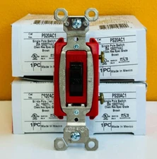 Legrand Pass & Seymour PS20AC1 (Lot of 4) 20 A, Brown, Industrial Switch. New!